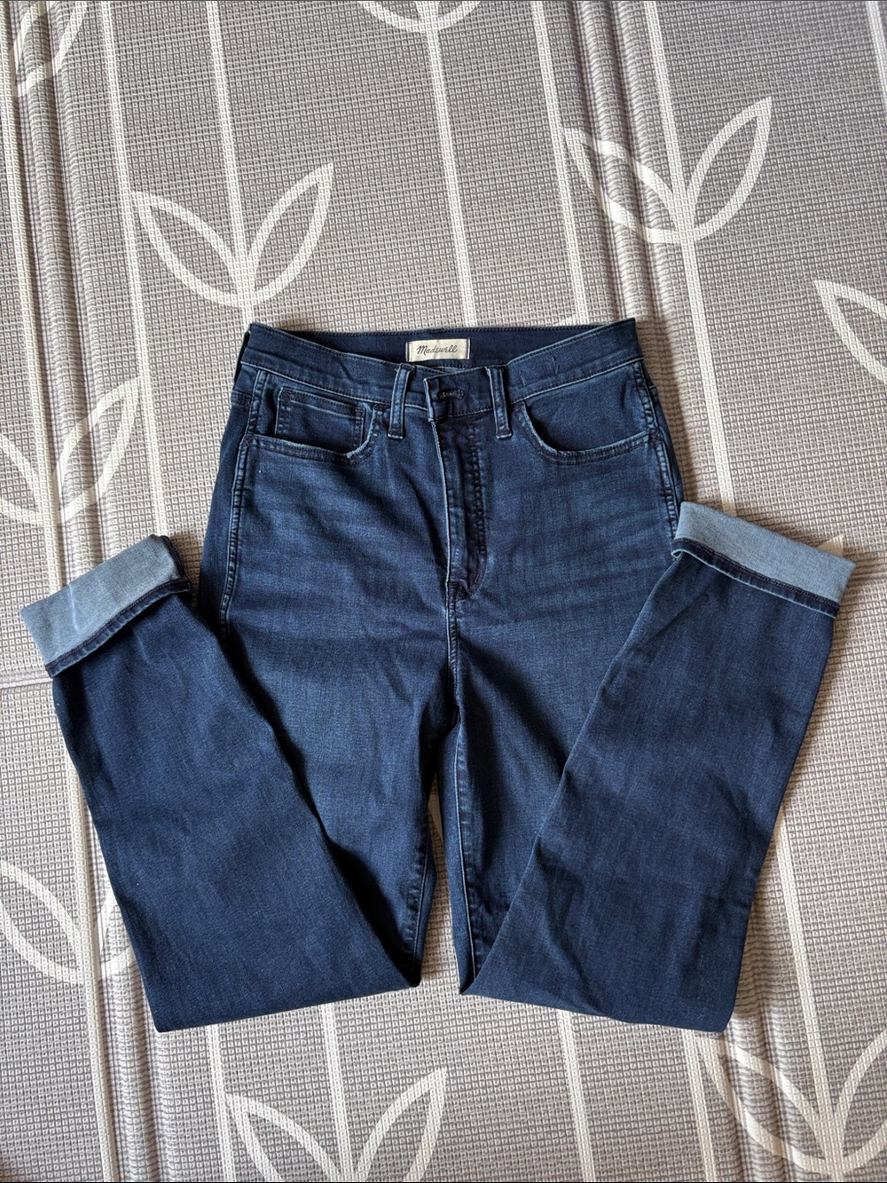 Madewell stovepipe road tripper tall stovepipe Jean